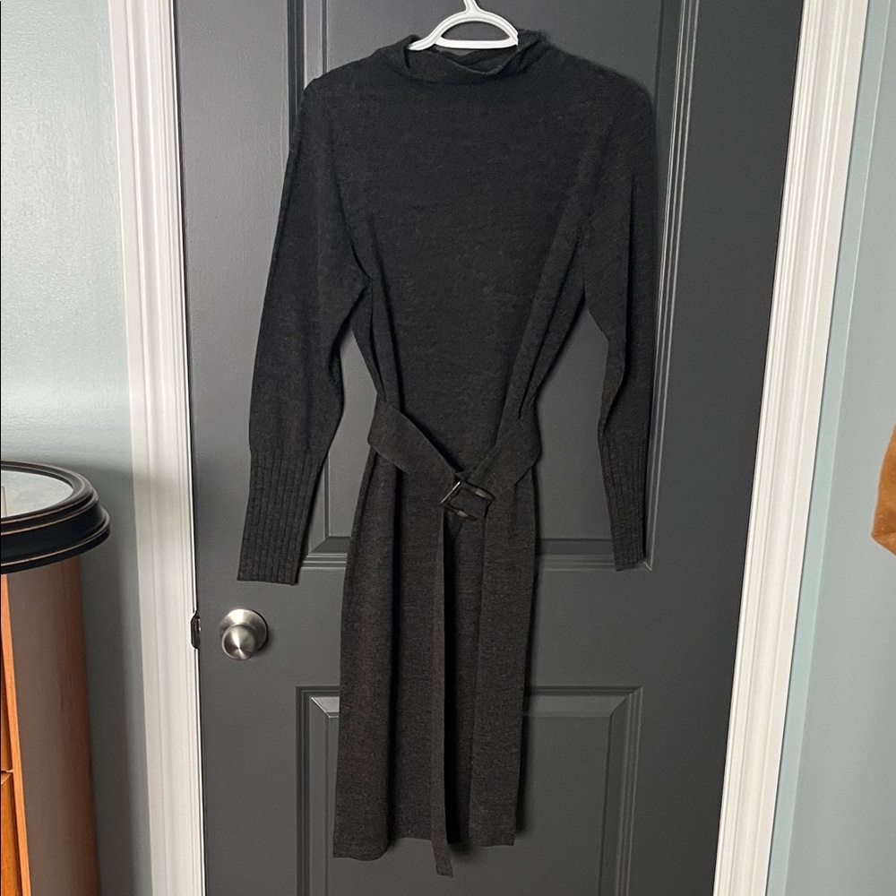 Elegant charcoal Knit Dress